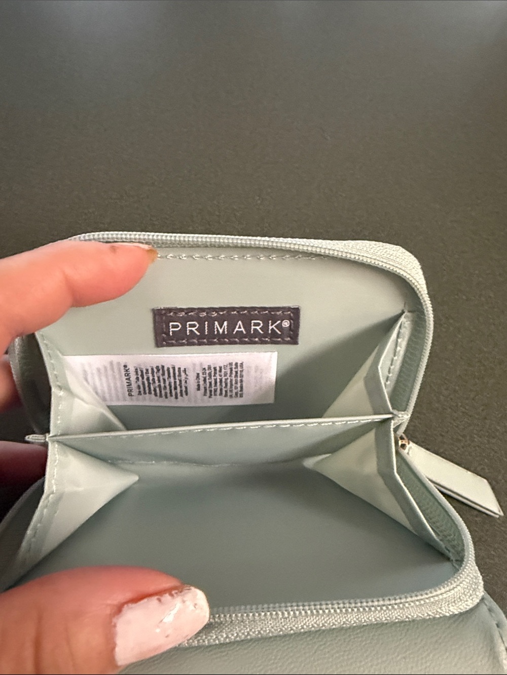 Primark Mint Green Women's Card Wallet with Gold Infinity Accent - Picture 7 of 7